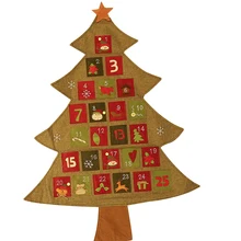 Висящий Рождественский Адвент-календарь обратного отсчета Рождественская елка орнамент рождественские украшения для набор для домашней вечеринки