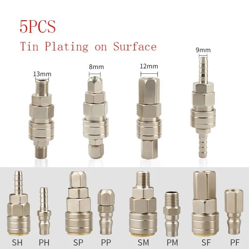 

Free shipping 5PCS C-type self-locking Tin plating on surface Anticorrosion quick connector for air gun air pump air compressor