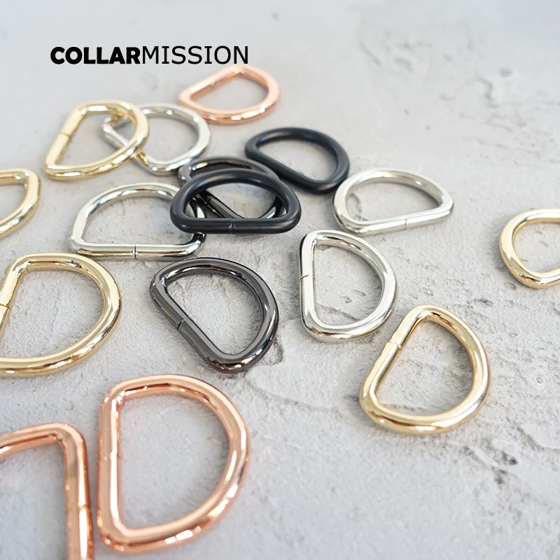 

10pcs/lot Nickel plated D-Rings 25mm webbing strapping bags garment accessory retailing non welded metal flat Dee ring 8 kinds