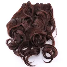 REYNA чистое волнистое волокно синтетические волосы удлинение переплет Термостойкие пучки волос