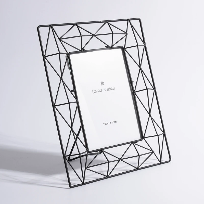 Aqumotic прямоугольная металлическая рамка для фотографий черная квадратная железная Золотая фоторамка Свадебная фоторамка креативный маятниковый стол