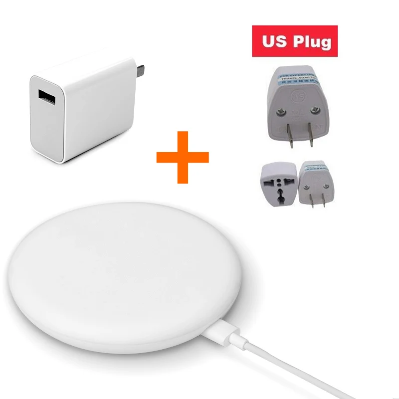 Xiao mi Беспроводное зарядное устройство 20 Вт Max для mi 9(20 Вт) mi X 2 S/3(10 Вт) Qi EPP совместимый мобильный телефон(5 Вт) Безопасная турбо зарядка - Тип штекера: США