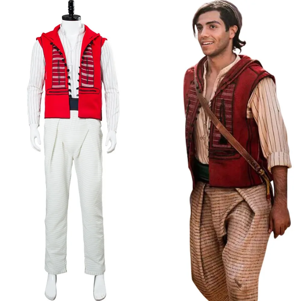 

2019 Movie Aladdin Costume Aladdin Cosplay Costume Adult Outfit Full Suit Halloween Carnival Costumes