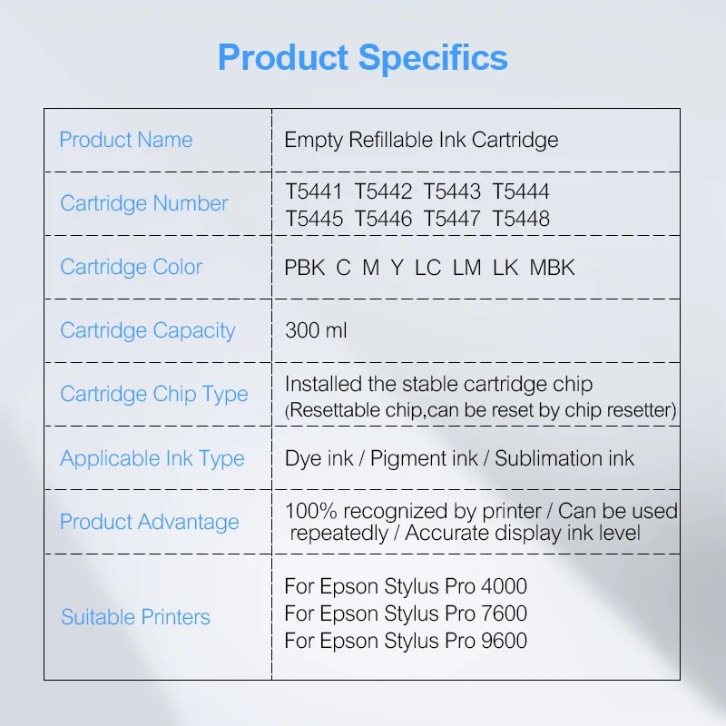 8 цветов/комплект картридж для принтера Epson Stylus Pro 4000 7600 9600|cartridge tool|cartridge pointcartridge ciss