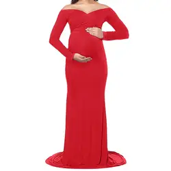 Для женщин платья для беременных для фотосессии пол Длина платье для мамы; Gravida платье Vestido embarazada халат femme enceinte C4