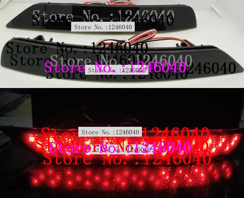 

2PCS Black Lens /RED Lens LED Rear Bumper Reflector light Brake stop lamp fog light for Subaru Forester 2008- 2018