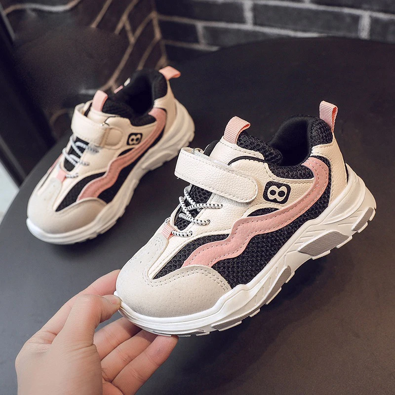 

Kids Sports Sneaker Girls Shoes Children 2019 Fashion Spring Autumn Mesh Running Shoes Toddler Baby PU Leather Shoes