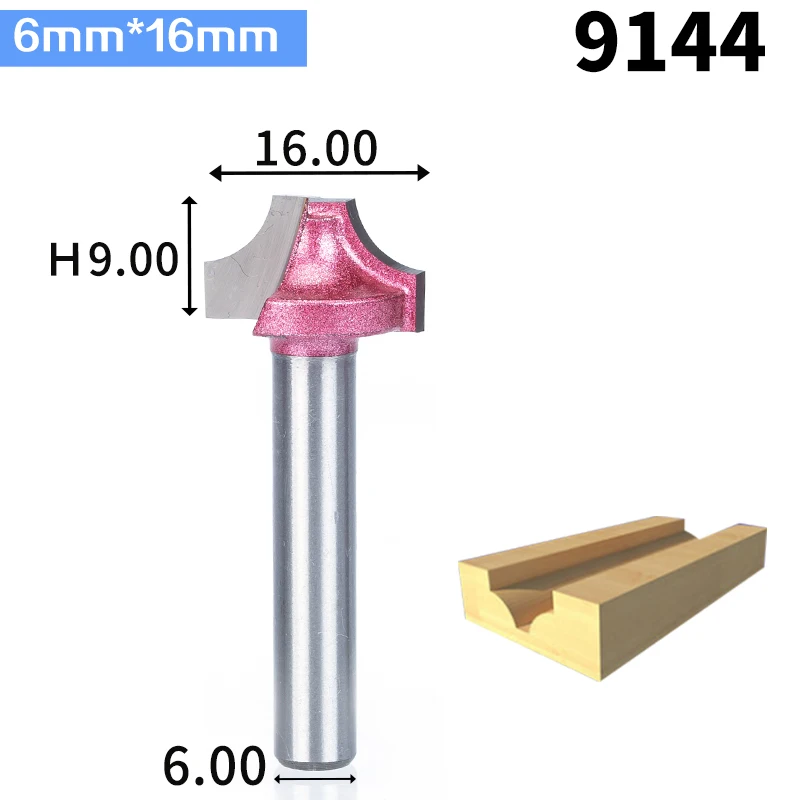 HUHAO 1 шт. 6 мм хвостовик гравировка бит резка древесины промышленного класса маршрутизатор инструмент фрезы для дерева деревообрабатывающий инструмент - Длина режущей кромки: 6mmX 16mm
