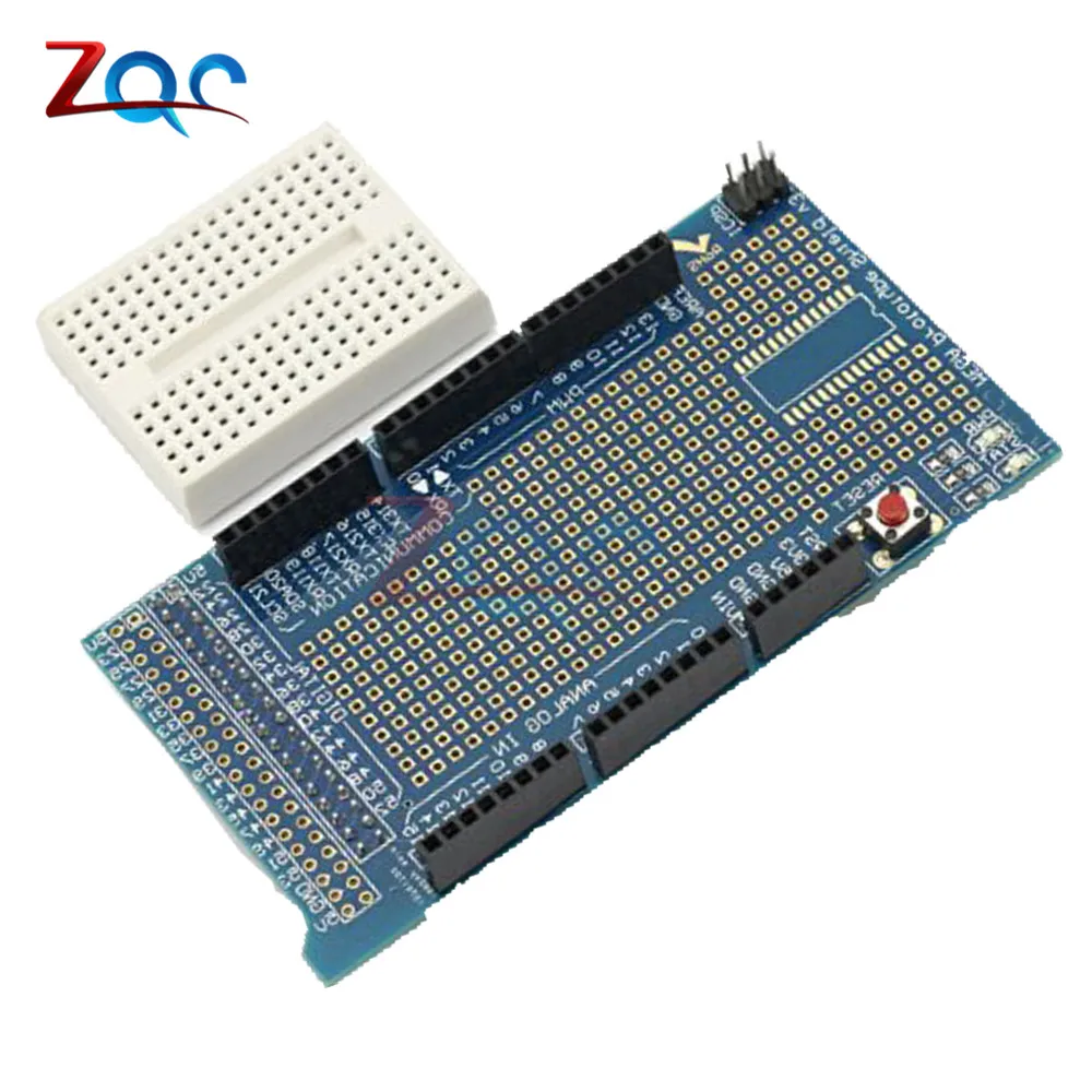 Proto Prototype PCB Shield V3.0 V3 Expansion Development Board + Mini PCB Breadboard For Arduino MEGA ATmega1280/ATMEGA2560