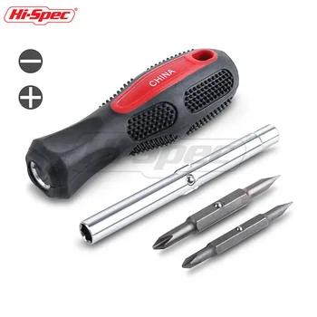 

Hi-Spec 6 in 1 Multitool Screwdriver Set Dual Head Nut Driver Screwdriver Bit Set Phillips Slotted Hand Tool Set SD002