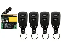 AC220V 1CH 10A Remote Control Light Switch Relay Output Radio Receiver Module and Belt buckle Transmitter / window/Garage Doors