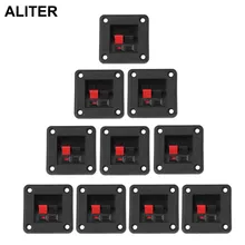 10 шт. динамик Клеммная пластина 2 положения 2 Клеммы пружинный зажим черный красный двойной вход Jack аудио динамик