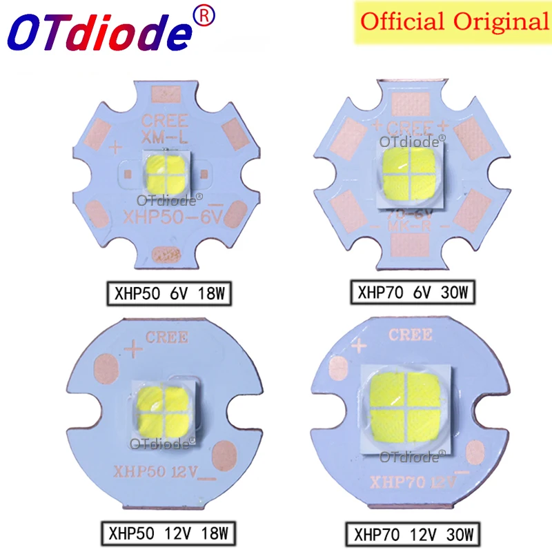CREE XHP50 XHP50.2 XHP70 XHP70.2 2-го поколения холодный белый нейтральный белый теплый белый светодиодный излучатель 6 в 12 В с 16 мм 20 мм медной печатной платой