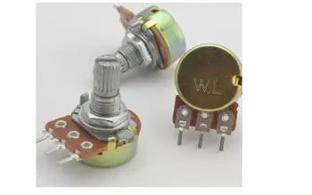 

20pcs High Quality WH148 B1M Linear Potentiometer 15mm Shaft With Nuts And Washers Hot