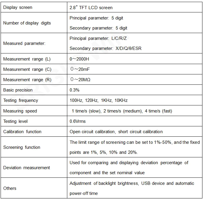 digital LCR Meter 10KHz