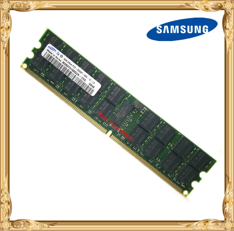 Серверная память Samsung оригинал 4 Гб DDR2 2Rx4 REG ECC RAM 667 МГц PC2 5300P 4G|ecc ram|4gb ddr2server memory |