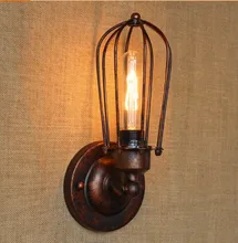 American RH Loft Style Edison Vintage Wall Lamp Beside Industrial Wall Sconce Stair Light Lampara Pared wall sconce american country golden vintage led wall light fixtures for home indoor lighting beside lamp lamparas de pared