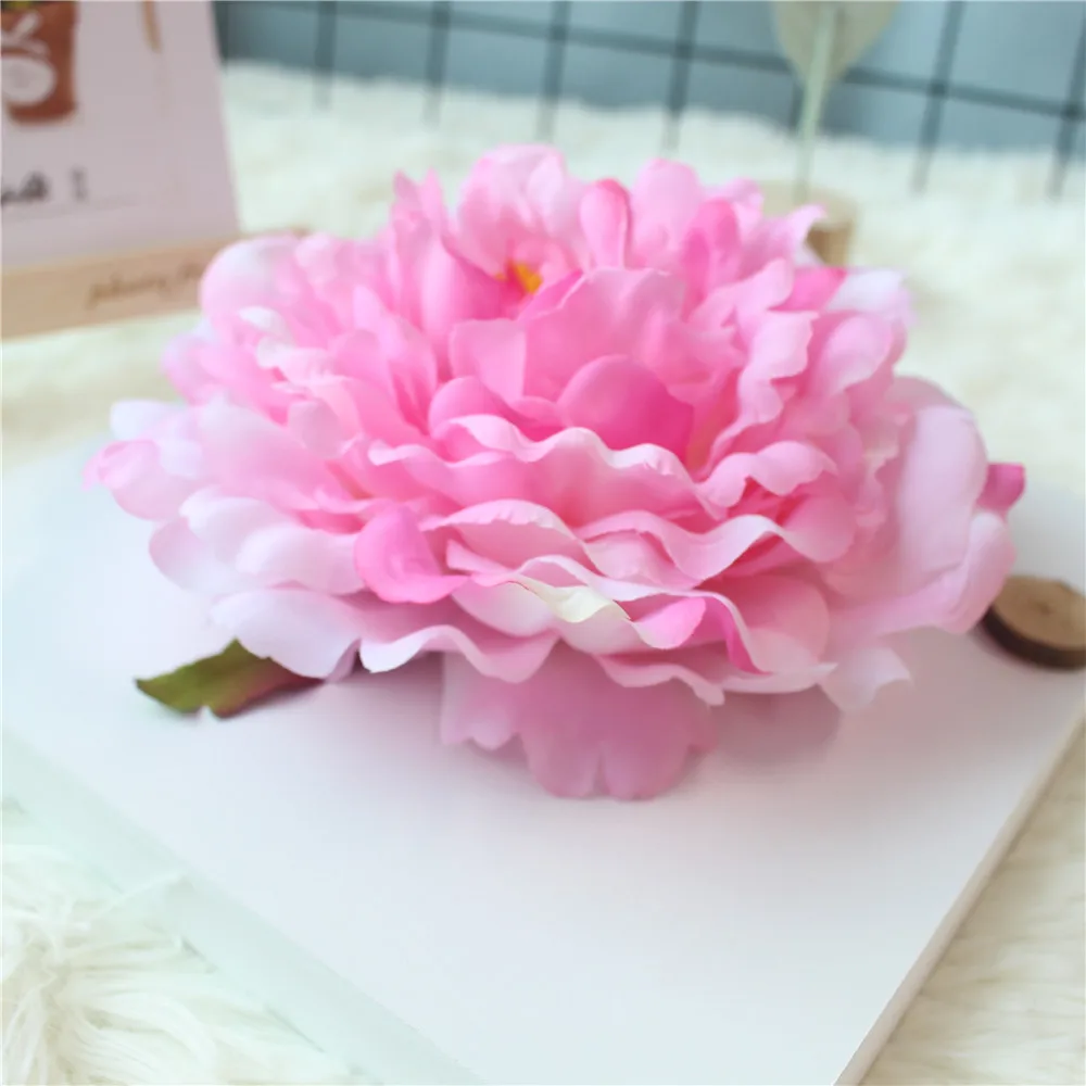 Big Rose Artificial Flower Head White Peonies Silk Red Artificial Flower Heads Wedding Flower Wall Garden Decoration  (19)