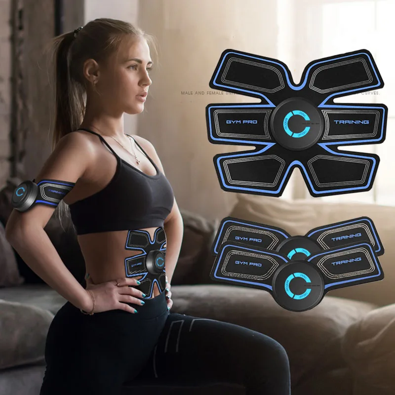 Massage Body Ems Trainer Slimming Products Ems Muscle Stimulation Wireless Smart Fitness Flat Tummy Slim Gel Massager