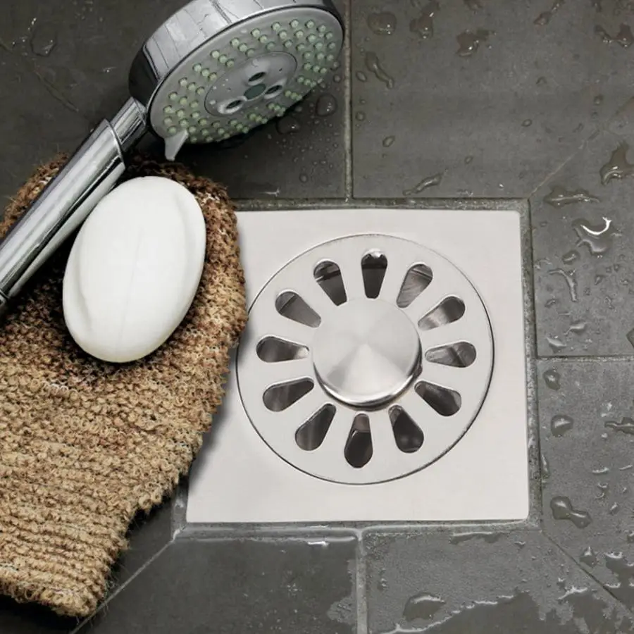 

Stainless Steel Floor Drain Bathroom Supplies Shower Drainer Brushed Insect Drainer Bath Drains Strainer Hole Filter Trap
