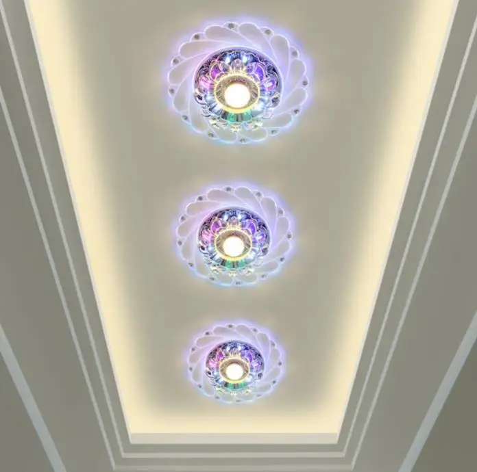  Modern LED Crystal Ceiling Light Circular Mini Ceiling Lamp Luminarias Rotunda Light For Living Roo - 32812645089