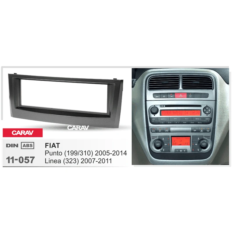 

1Din Radio Fascia for FIAT Punto 199 310 Linea 323 Stereo Panel Mounting Installation Dash Kit Trim Frame CARAV 11-057