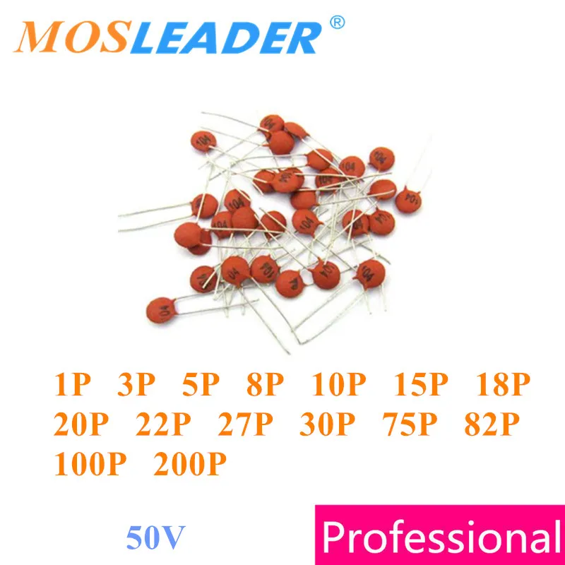 Mosleader Ceramic capacitor 1000PCS 50V 1P 3P 5P 8P 10P 15P 18P 20P 22P 27P 30P 75P 82P 100P 200P 101 201 Made in China | Электроника