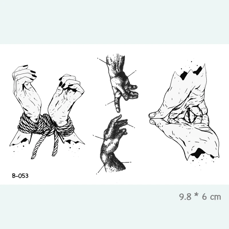 Сексуальные водостойкие временные тату-наклейки для взрослых, боди-арт, поддельные тату для женщин, татуировки B-053