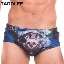 Бренд Taddlee, Сексуальная мужская одежда для плавания, 3d принт, плавки для геев, с мешочком для пениса, купальный костюм, Плавки бикини, низкая посадка, плавки для мужчин