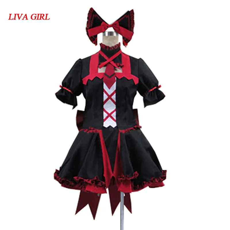Ворота Jieitai Kanochi nite Kaku Tatakaeri Rory Mercury Косплей Костюм Готическая Лолита платье