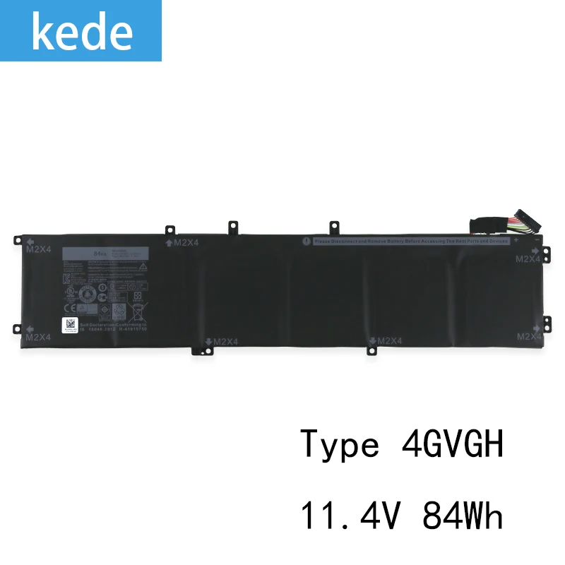 

kede Laptop battery For DELL Precision 5510 XPS 15 9550 series 1P6KD T453X 11.4V 84WH 4GVGH