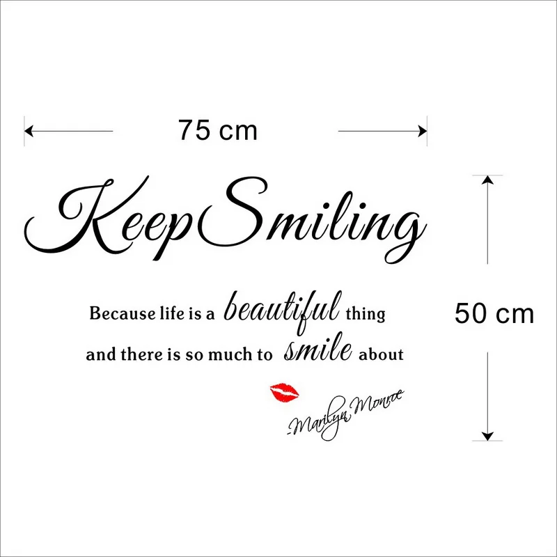 Classic Red Lips Positive English Proverbs Calligraphy