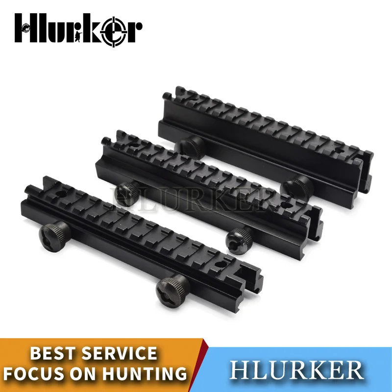 Tactical 0.5&quot 0.75&quot 1&quot Flat-Top Riser Rifle Scope Mount 14 Slot 20mm Picatinny Weaver Rail For AR15 M4 M16 Rifles Airgun Hunting |