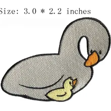 3," Широкая серая утка и подарок маленькая утка вышивка патч Патчи/Железный патч/Заказная заплата