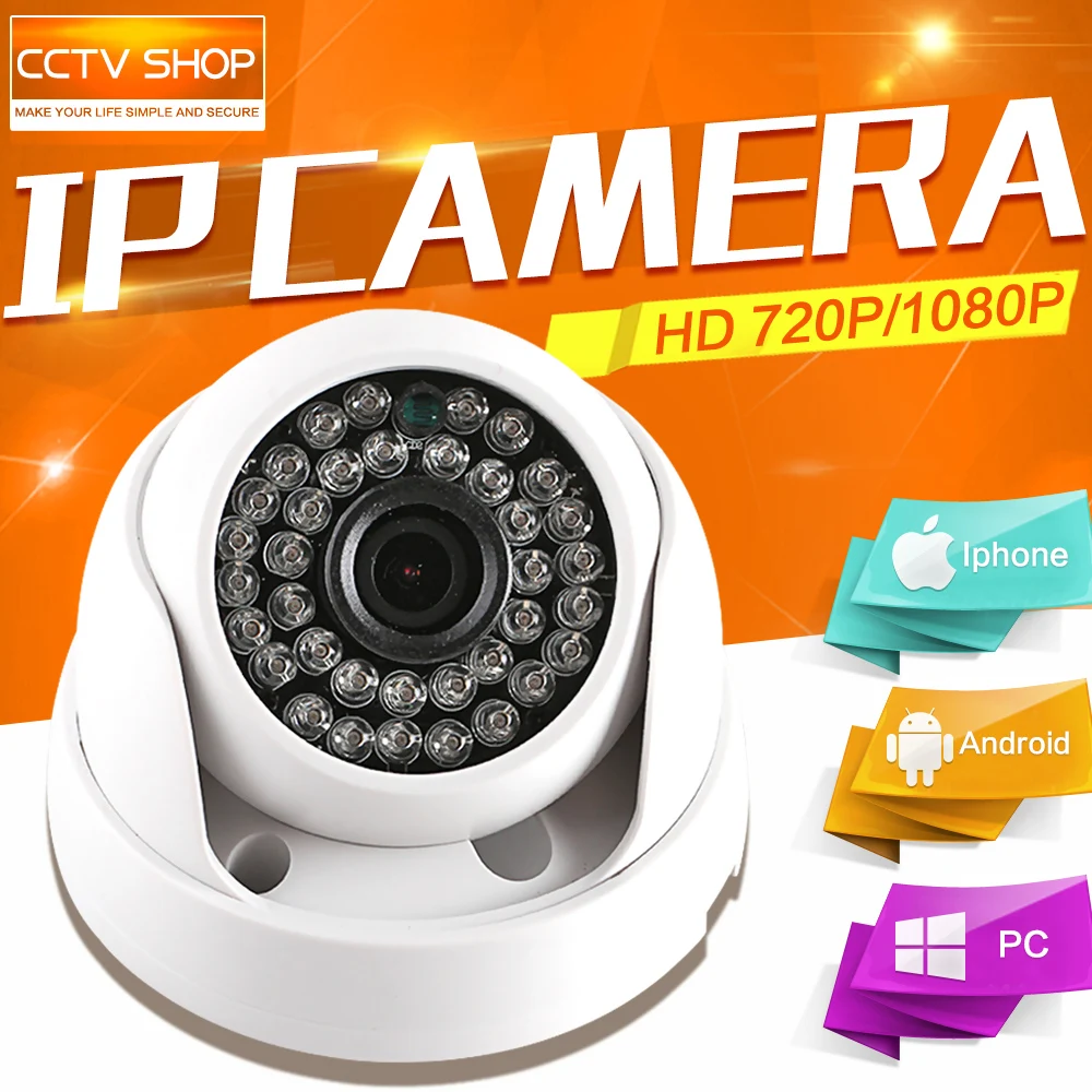 1080P 720P Indoor 2MP 1 0MP Dome IP Camera Audio WIFI Optional CMOS IR 20m Security