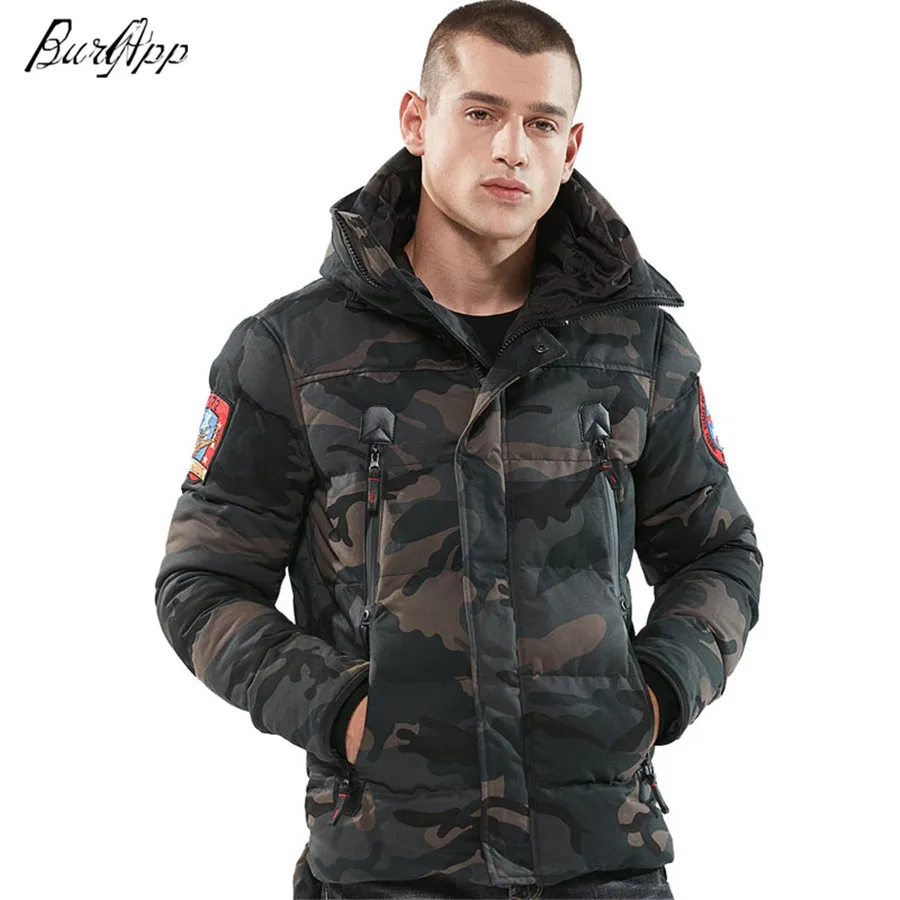 

Men Winter Jackets Cotton Parkas Casual Military camouflage youth winter warm new thick cap cotton-padded coat long style jacket