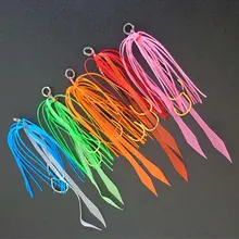 10шт силиконовый юбка замена джиг крюк двухместный слайдер снаряжение запасные Крючки помогут крюк прицепа приманки осьминог Передразнивает установить Размер #13