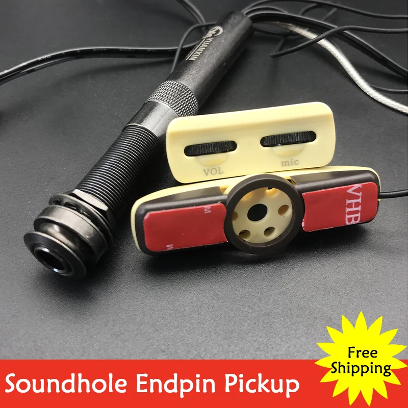 

Soundhole Acoustic Folk & Classical Guitar Rocket EQ Equalizer Piezo Pickup Sound Hole End Pin Pick-up Acoustic Guitar Parts