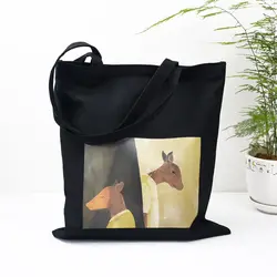 8 шт./лот Для женщин многоразовая сумка для покупок эко мода животных печатные Повседневное сумка мешок школы для девочек простые сумки на