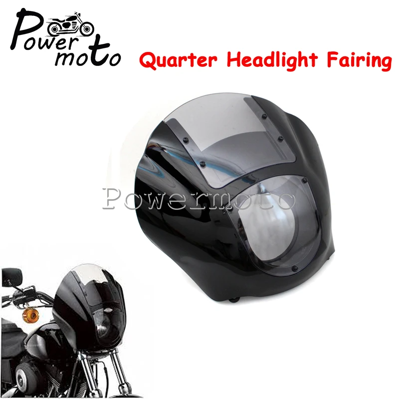

Clear Motorcycle Quarter Front Headlight Fairing for Harley Sportster XL 1200 883 Iron 1986-2017 Dyna Low Rider Super Wide Glide