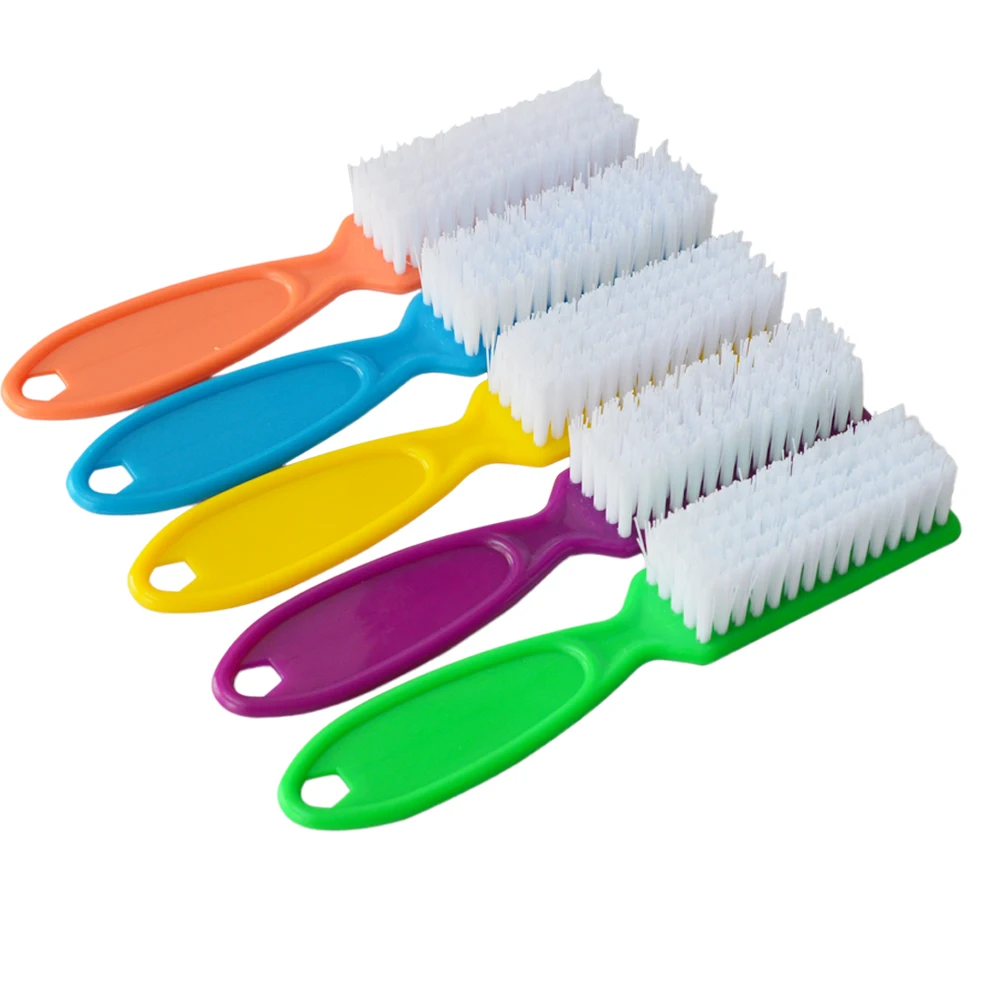 

1PCS Nail Cleaning Nail Brush After File Manicure Pedicure Clean Remove Dust Nail Art Care Tools Random Color Long Size CH284