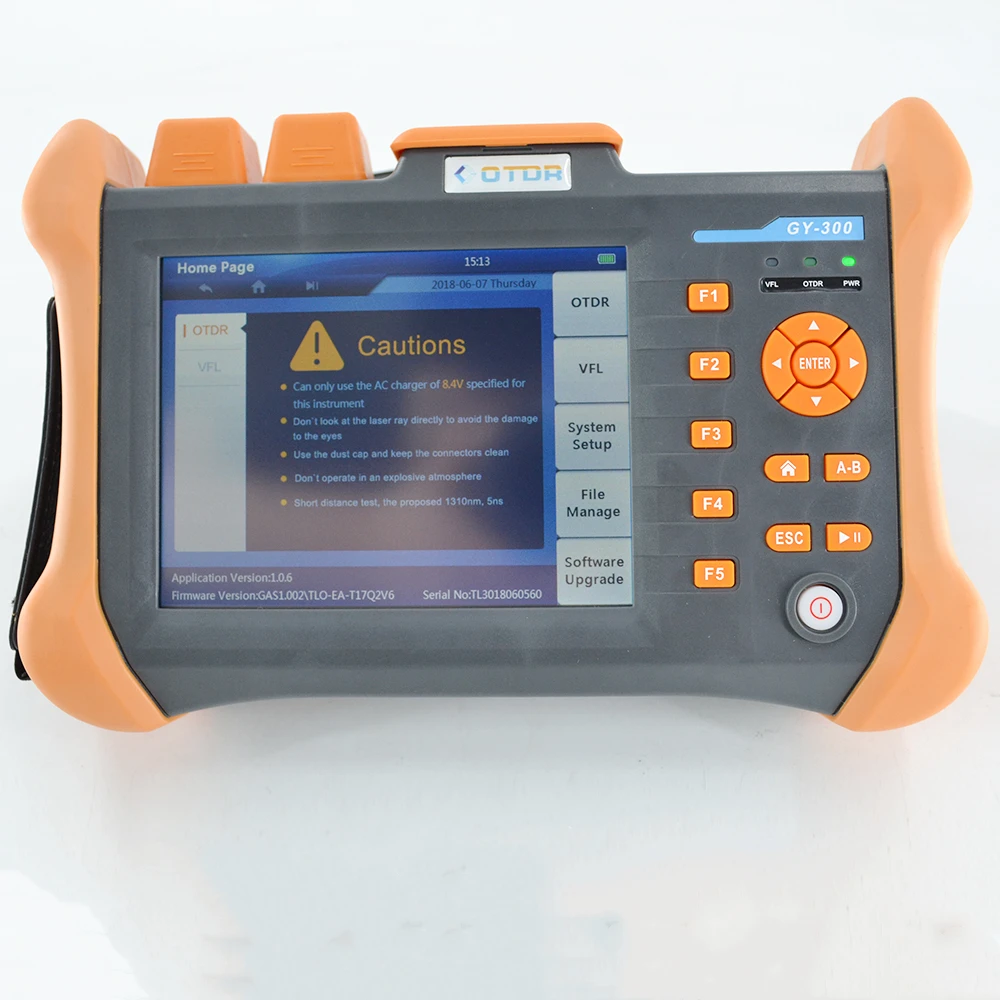 

1310/1550nm 28/26dB Built in VFL Touch Screen Optical Time Domain Reflectometer Fiber Optic OTDR 90KM