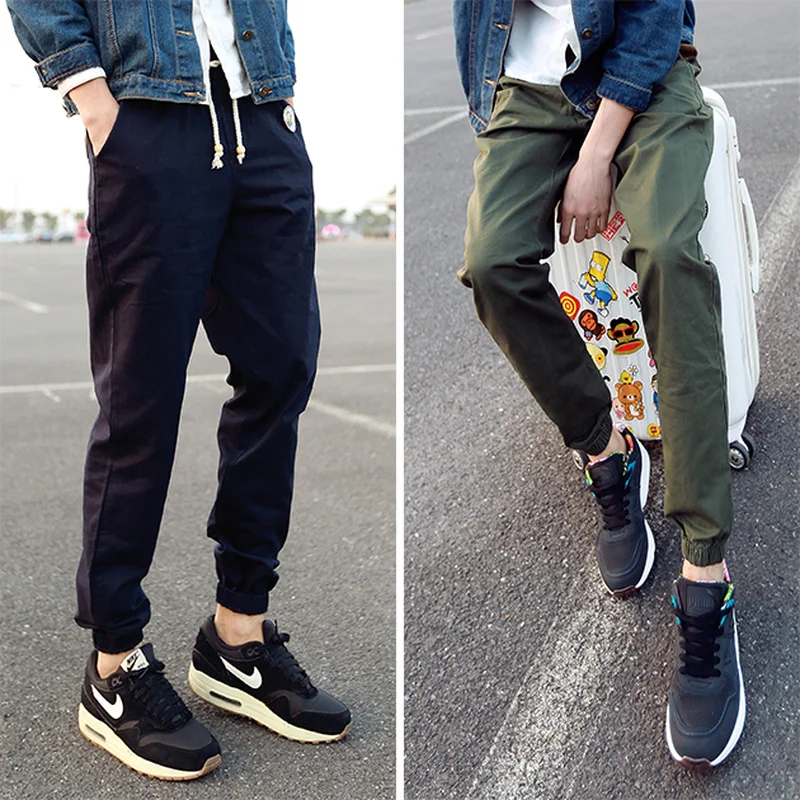 

New Men's Hip Hop Sweatpants Fitness Joggers 2019 Spring Male Pure Color High Street Hip Long Trousers Harem Pants Sweatpant