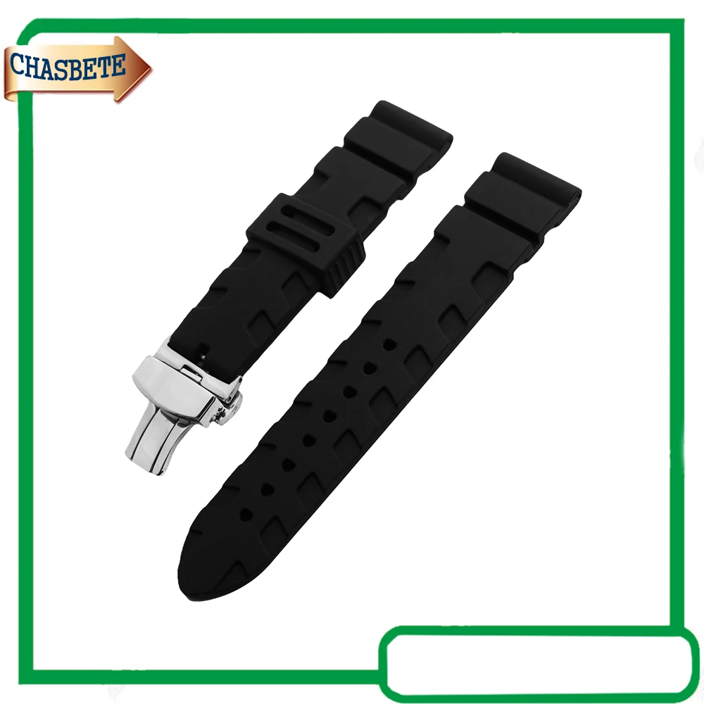 Silicone Rubber Watch Band for Breitling 22mm 24mm Men Women Resin