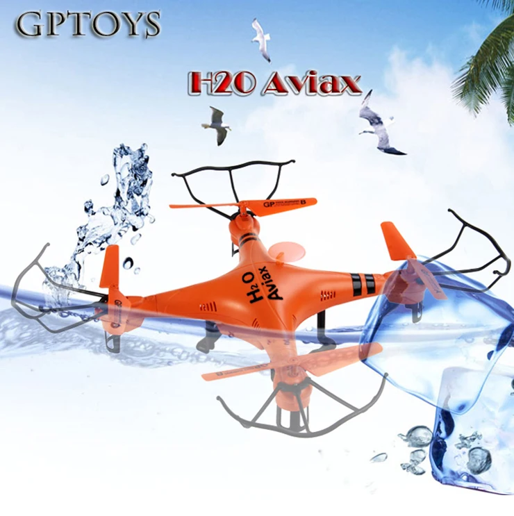 Новое поступление Gptoys H2O Aviax водонепроницаемый Дрон 3D выворот 6 Axis Gyro Безголовый режим 2,4 ГГц 4CH ЖК-дисплей игрушечный Квадрокоптер