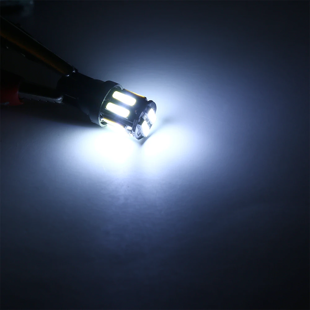 4 шт 10 SMD W5W 194 168 светодиодный Canbus Error Free клиновидные боковые светильник