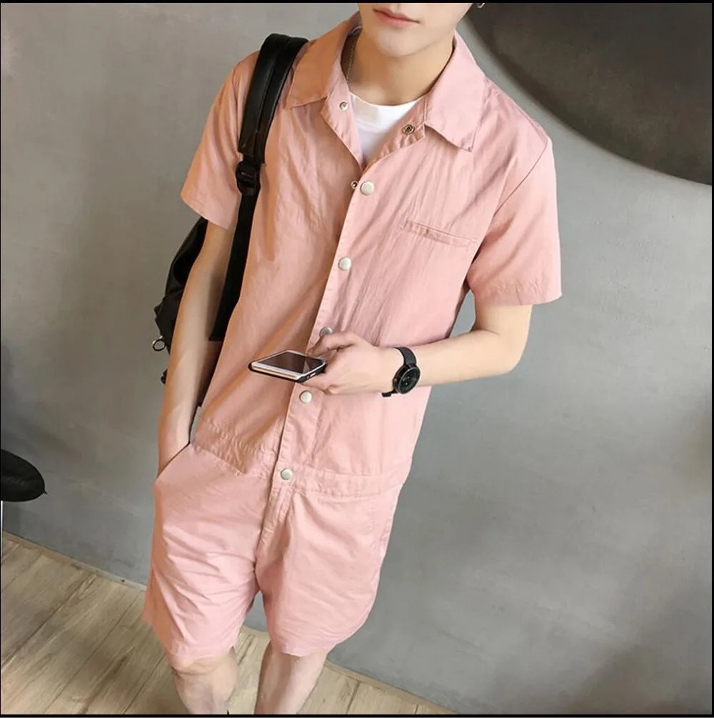 pink jumpsuit men