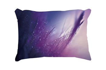 

Purple Feathers Customized Cotton Linen Rectangle Throw Pillow Case Decorative Cushion Cover Pillowcase 20*30 Inch(50*76cm)