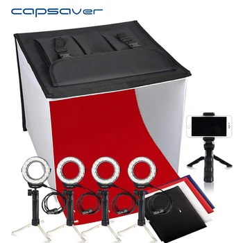 

capsaver K60II Photo Box Foldable Light Box Softbox 60cm 3200K/9000K CRI85 Photography Photo Studio Shooting Tent Lightbox