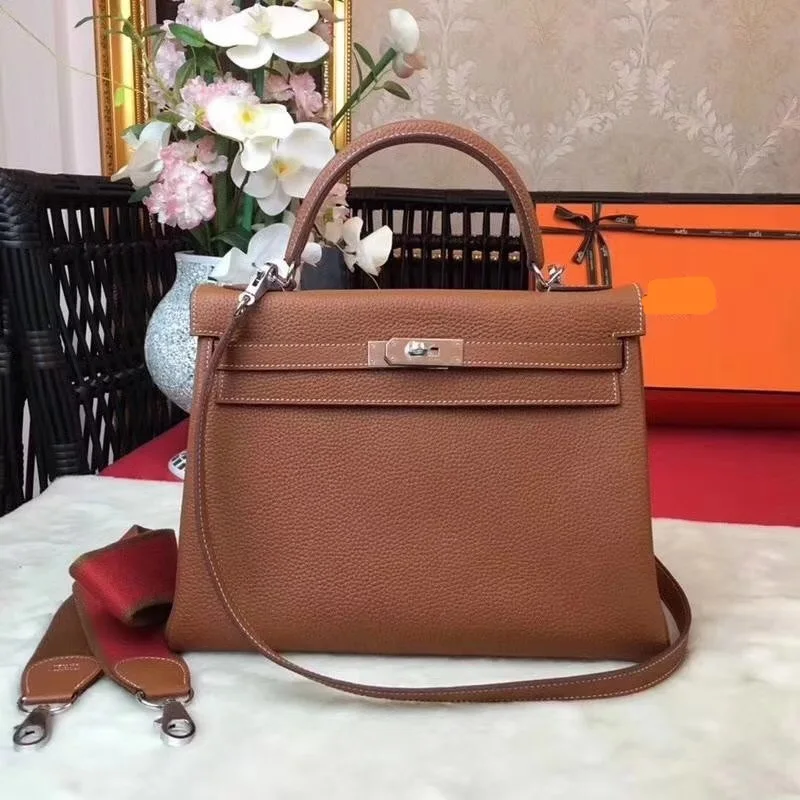 

100% epsom Leather Luxury Handbags Women Hand wax line Bags Designer Crossbody Bags For Female Ladies Brand Runway Famous W0648